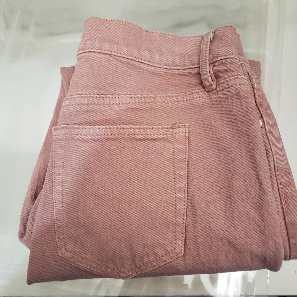 Ann Taylor Loft‎ Jeans Womens Size 2 High Waist Straight Crop Pink